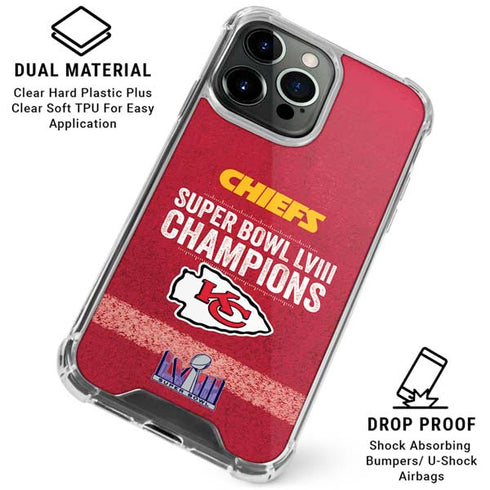 NFL Chiefs Super Bowl LVIII Champions iPhone 16 Pro Max Clear Case